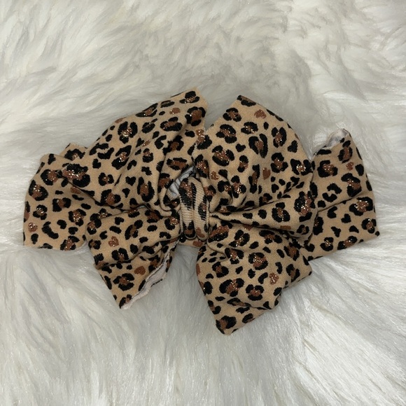 Animal Print Headband Bow - Picture 3 of 3